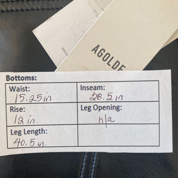 NWT AGOLDE Recycled Leather Mid Rise Relaxed Boot Pants - Picture 16 of 16